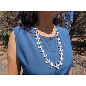 Handmade Natural Hand Carved Birds Fetish Heishi Necklace Navajo‎ Jewelry ***